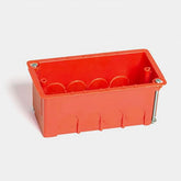 3-module box for drywall without screws, patented standard